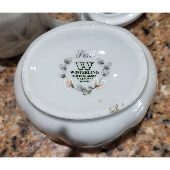 Sissi Winterling China Creamer and Sugar Bowl Set Pink Floral Germany - Picture 12 of 16